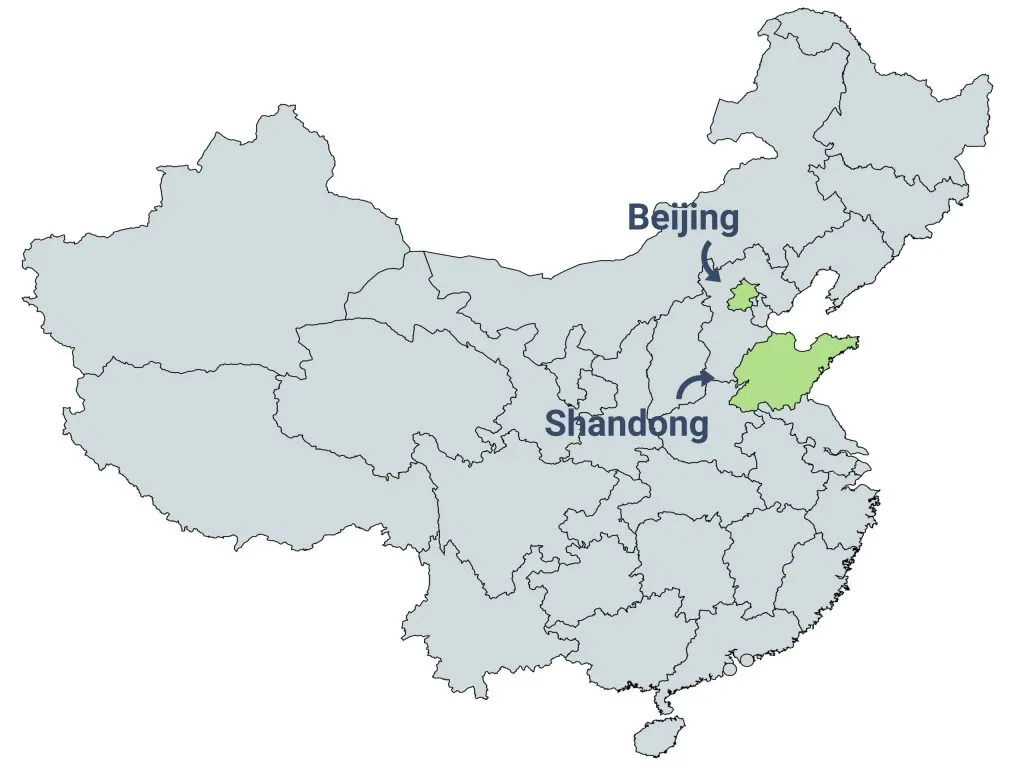 shandong peninsula map